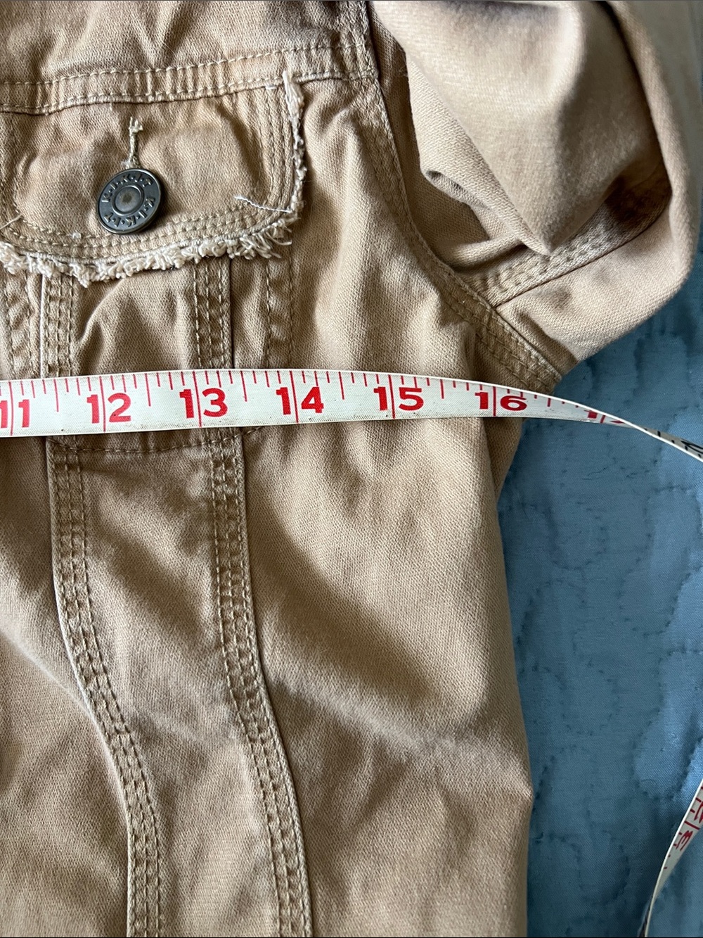 Cotton Jean Jacket in Khaki - Unbranded - Picture 4 of 7